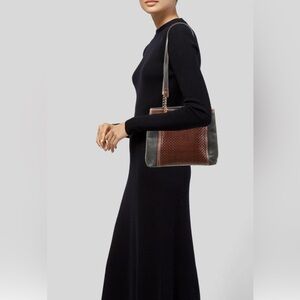 Bally Woven Leather Shoulder Bag